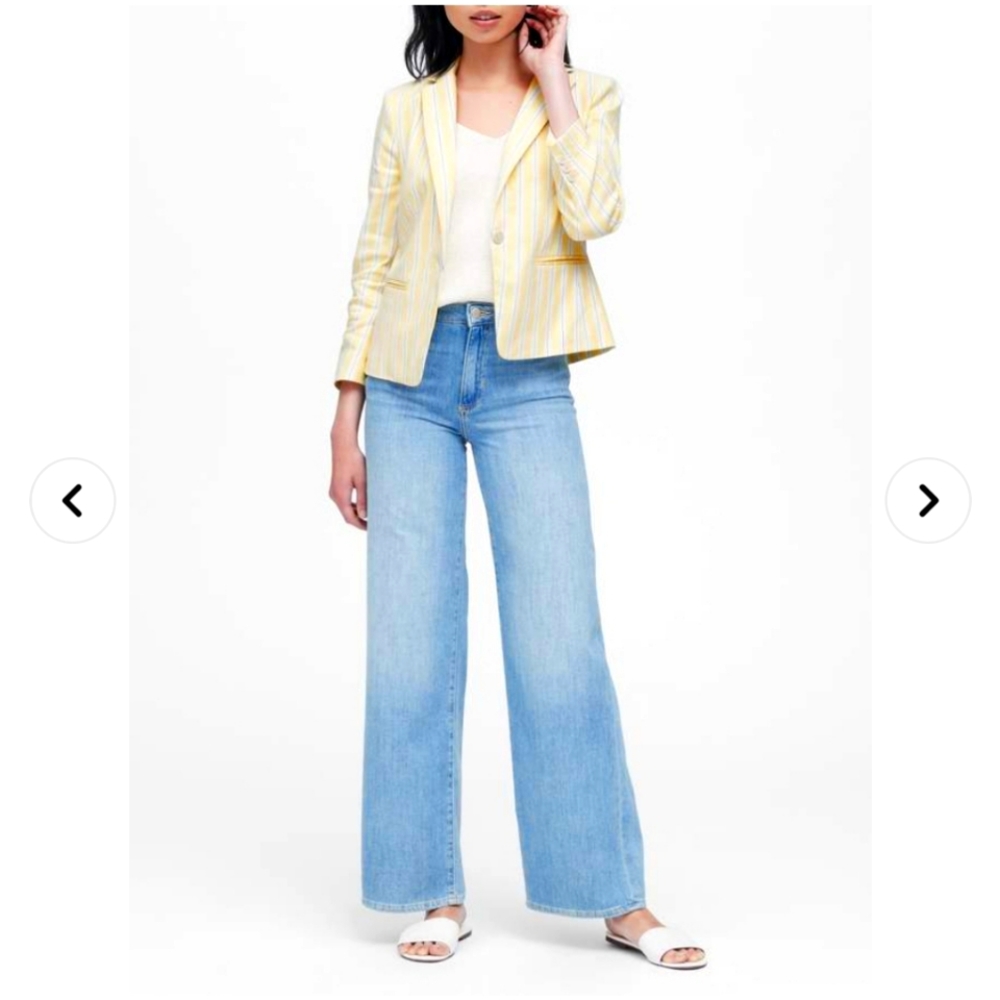 NWT - Banana Republic - Linen Pin Stripe Blazer